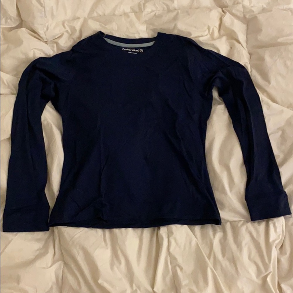 Blue Outdoor Voices long sleeve top